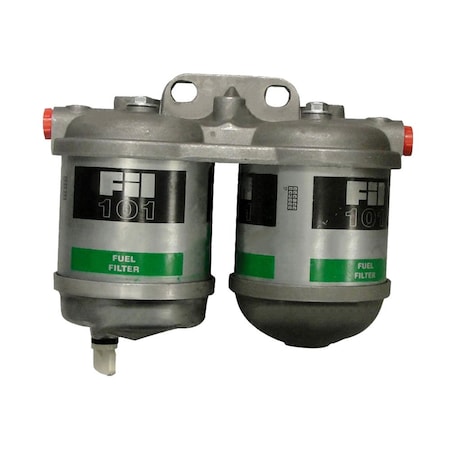 Aftermarket Dual Fuel Filter Assembly With Aluminum Bowl - Ports 1/2" X 20 Pitch C5NE9165B